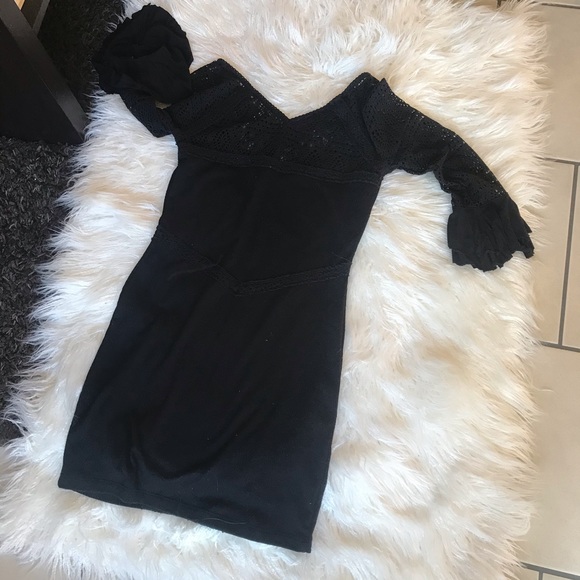 FREE PEOPLE | City Girl Dress Black Crochet Dress - Picture 9 of 10